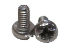 BN3311-2X10 Din 7985 Pozi Pan Head Screw A4 Stainless M2 x 10