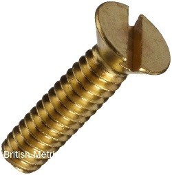 B537-4BAX5/16 BS57 Brass Slotted Flat Head Screw 4 BA x 5/16