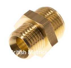 BR1618-00-1406 Hex Nipple Brass M14-1.5 x G3/8