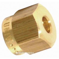 WADE-WMUN106 Brass nut for 6mm compression tube